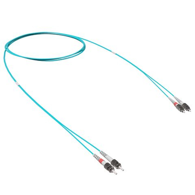 Оптический коммутационный шнур переходной Duplex ST-UPC/FC-UPC, 50/125 OM3, 2 м