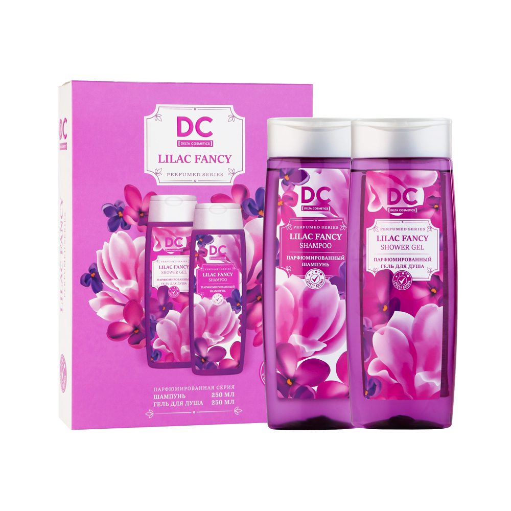 Подарочный набор для жен. LILAC FANCY (ЛИЛАК ФЭНСИ): Гель для душа LILAC FANCY (ЛИЛАК ФЭНСИ) 250 мл + Шампунь LILAC FANCY (ЛИЛАК ФЭНСИ) 250 мл