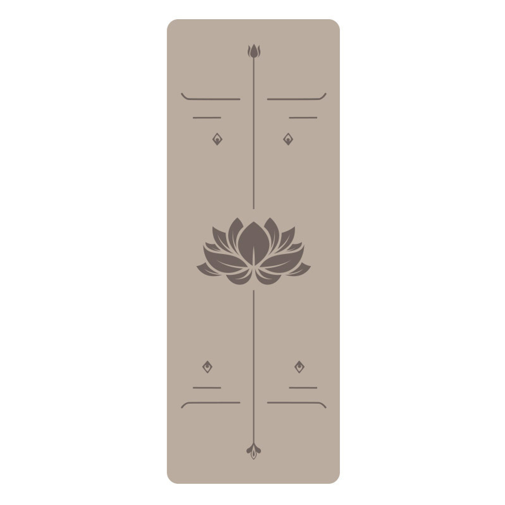 Каучуковый коврик для йоги Lotus Coffee 185*68*0,5 см нескользящий