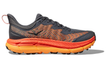 HOKA ONE ONE Mafate Speed 4 Fast Mafate PU mesh anti-slip wear-resistant low-top cross-country running shoes men's black orange