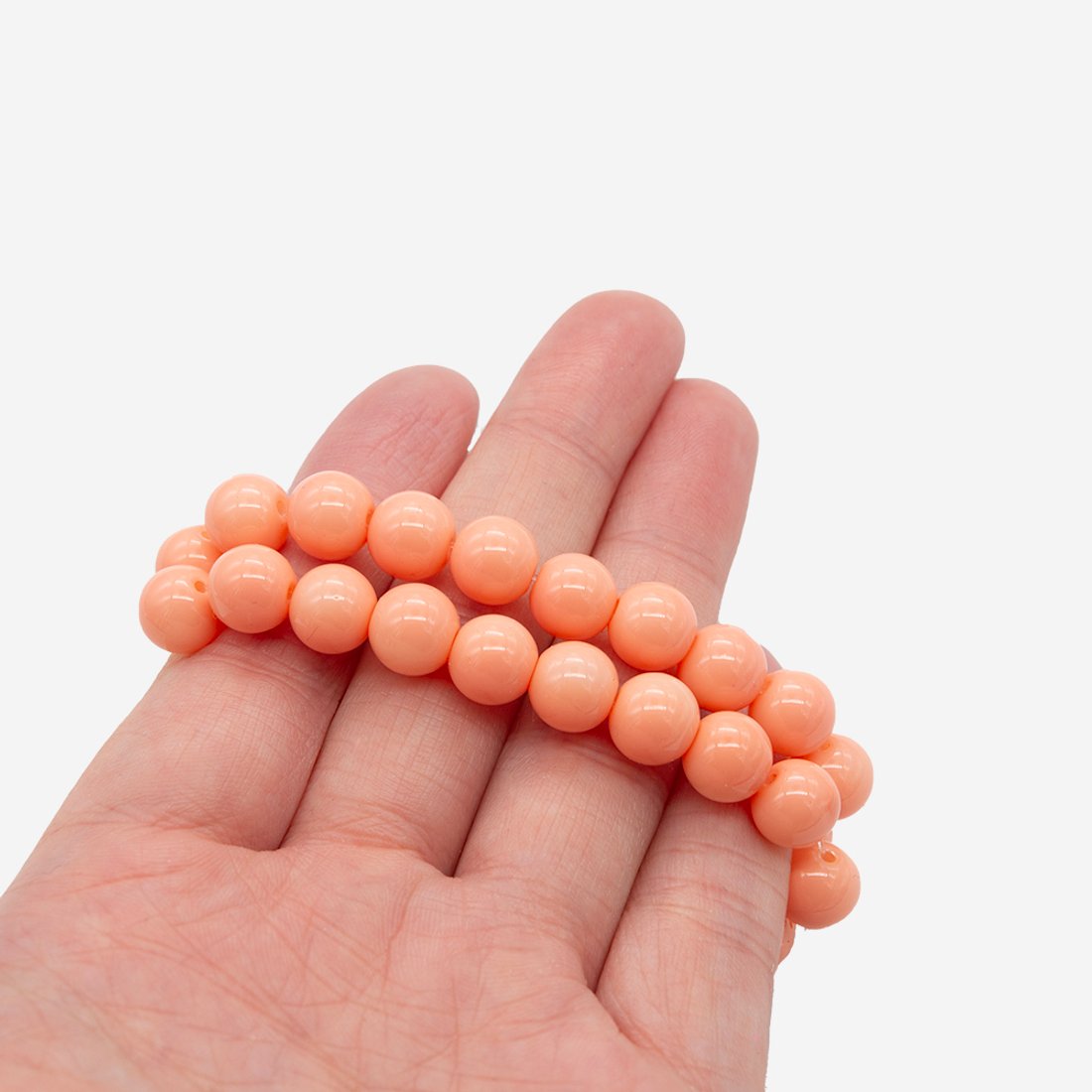 Хрустальный жемчуг, оттенок "Апельсиновый макарун", шар 8,3мм