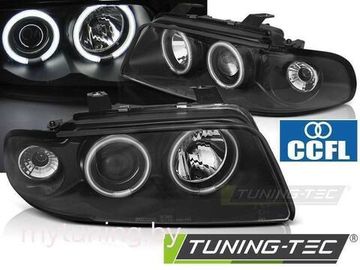 Передние фары ANGEL EYES CCFL BLACK для Audi A4 B5