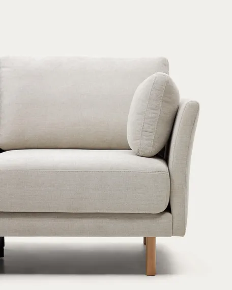 Двухместный диван Gilma 170 см, бежевый, светлые ножки