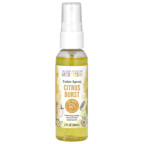 Aura Cacia, спрей-освежитель для туалета, цитрусовый взрыв, 60 мл (2 жидк. унции)