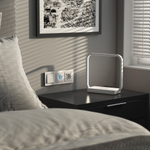 Выключатель одноклавишный с подсветкой (белый матовый)