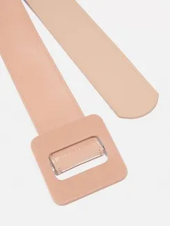 Ремень женский, ширина 7,8 гладкий, затяжка, цвет светло-коричневый