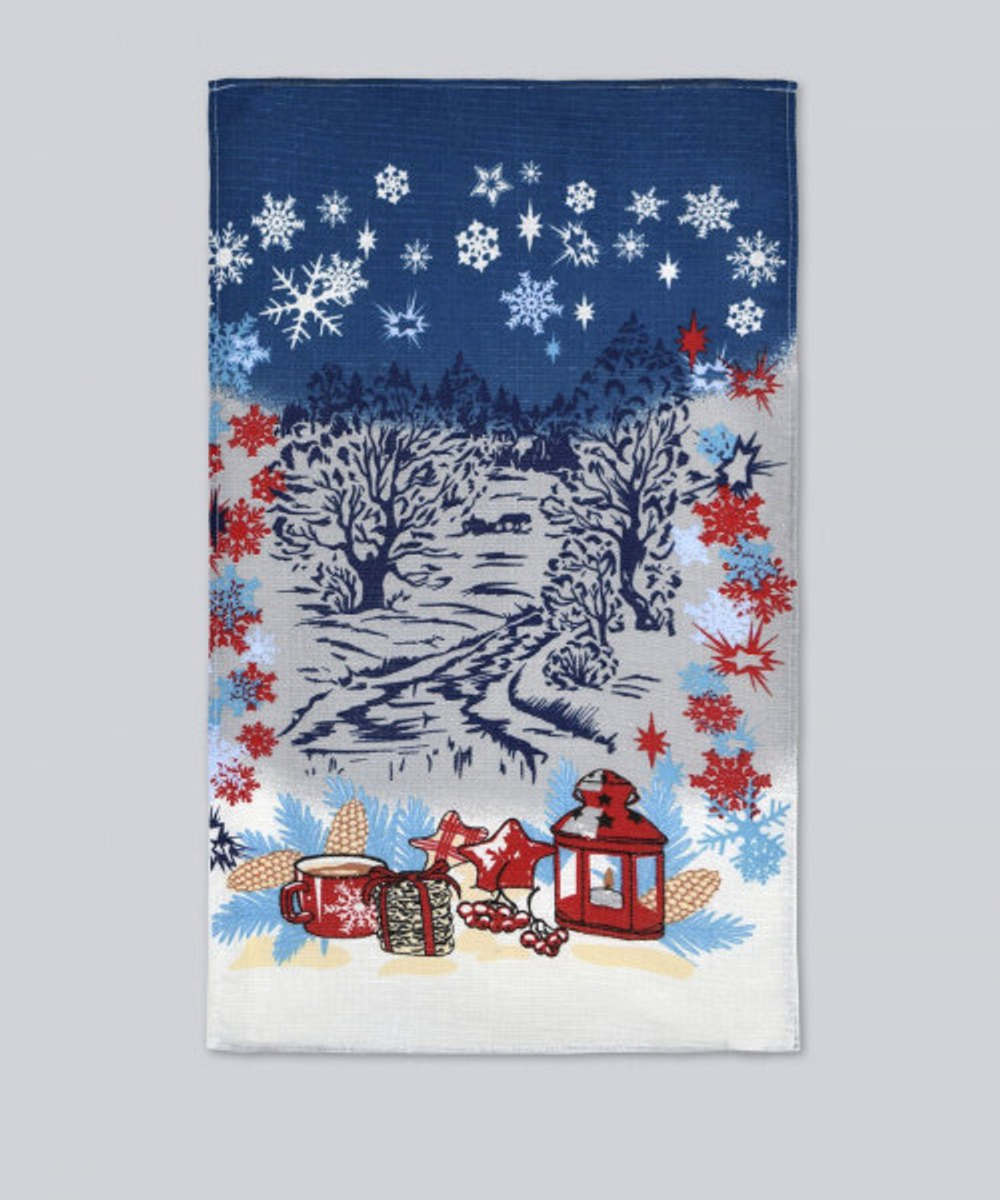 Полотенце вафельное 35*60см «Новогодний уют» НГ_2