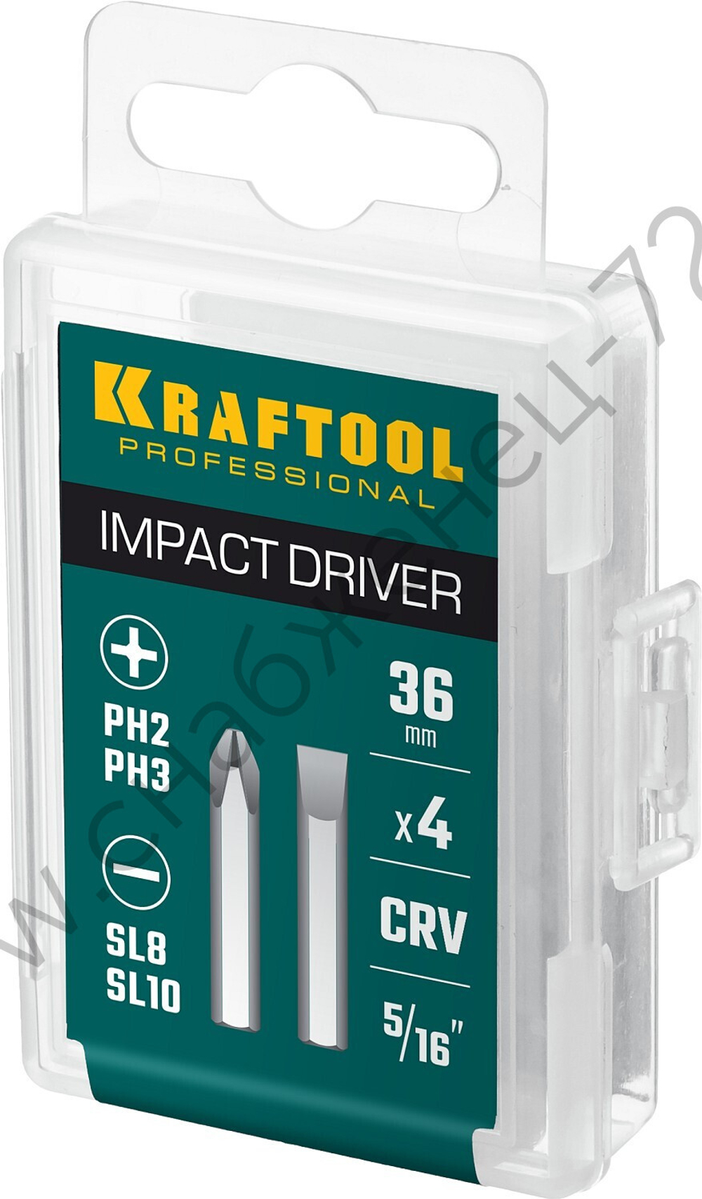 KRAFTOOL 36 мм, 4 шт, Набор бит для ударной отвертки (25551)