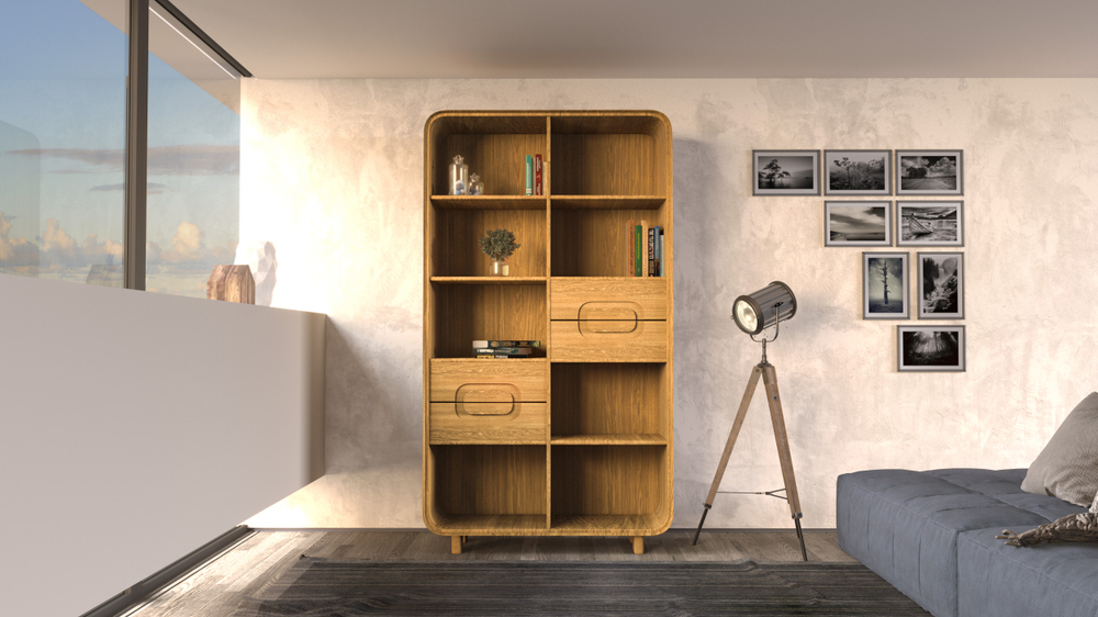 Стеллаж из массива дуба Deo-4