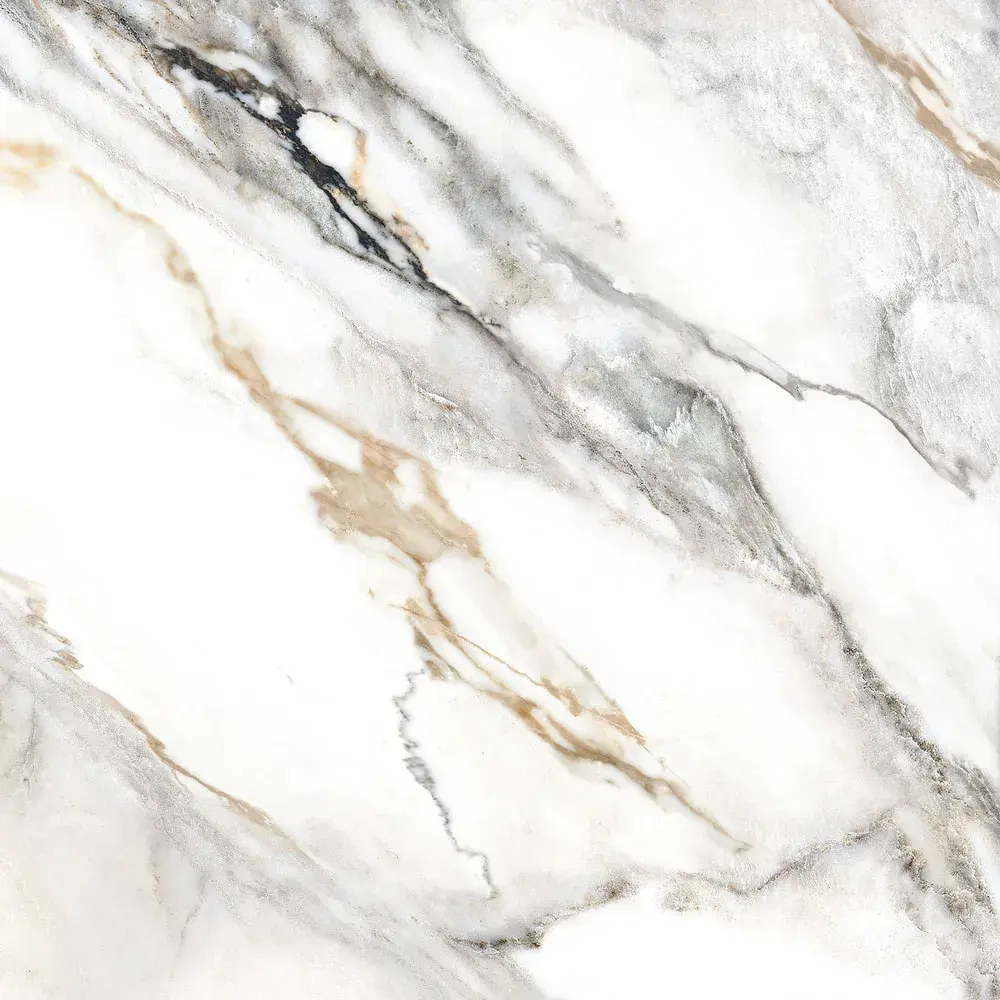 Керамогранит Alma Ceramica GFA57ARS04R Arabesco 57x57 серый / белый глазурованный матовый под мрамор