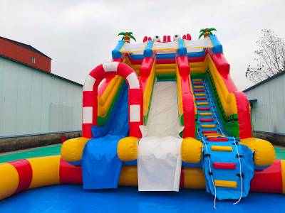 Надувная водная горка «Весёлый крабик» 11,3*7*6,8 м