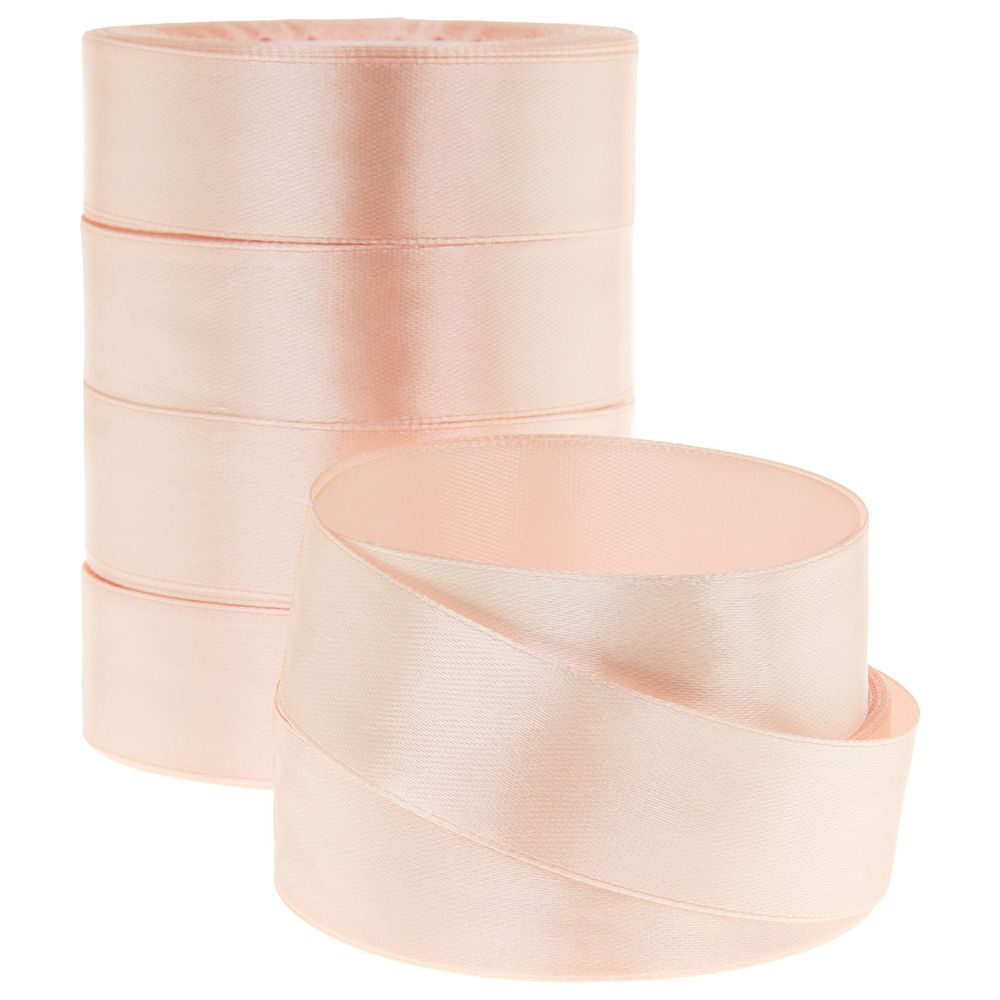 Лента атласная 2,5см*22,85м ПУДРА