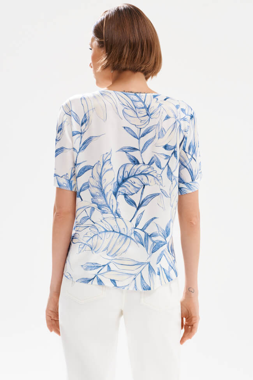 23542 Блузка женская (синий принт)