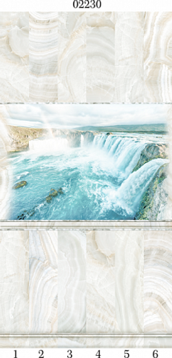 Панель ПВХ фотопечать 3D Panda Оникс 2700х250 мм