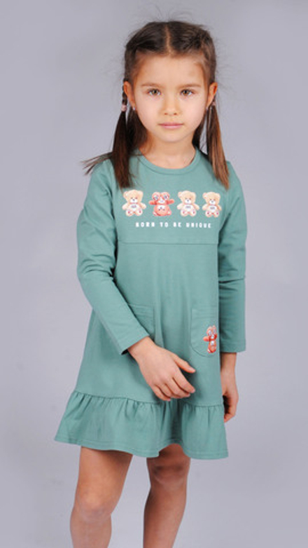 Платье трикотажное для девочки 3-6 лет Fleur de Vie