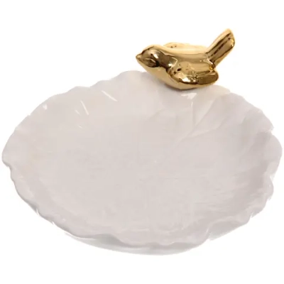 Подставка керамическая «GOLD Podarok», кувшинка, цвет белый, 12*12см (упаковка индив. пленка)