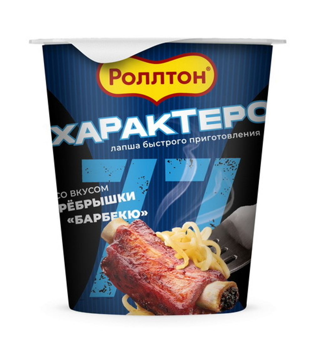 Лапша Роллтон вкус ребрышки Барбекю стакан, 70 г