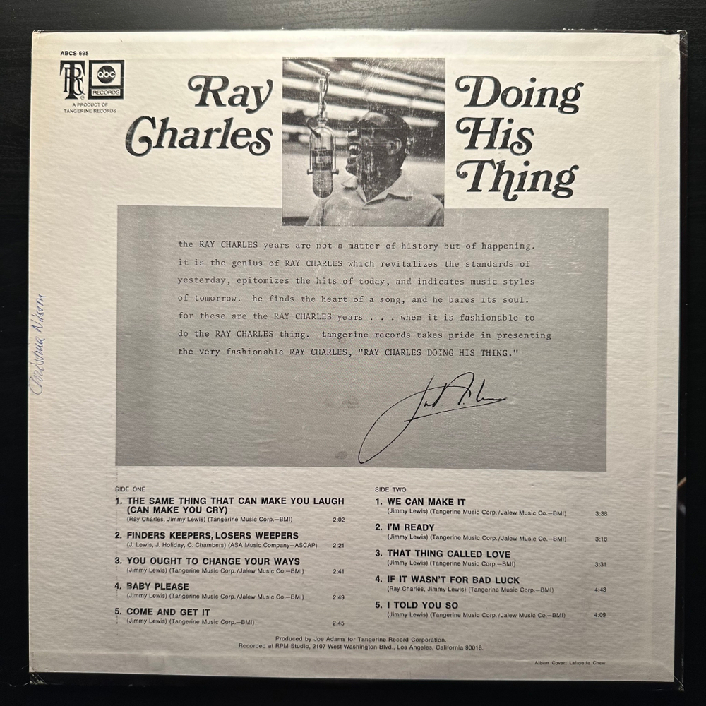 Ray Charles - Doing His Thing (США 1969г.)