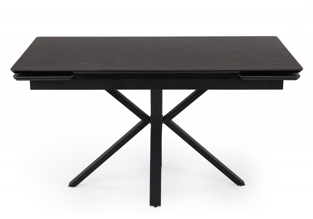 Керамический стол Woodville Старлайт 120 (180) х 80 shakespeare black, черный