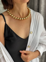 Чокер "шары" оттенок золото глянец