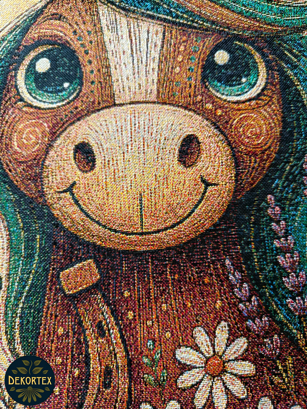 Декоративный гобеленовый чехол для интерьерной подушки Маруся 38*38