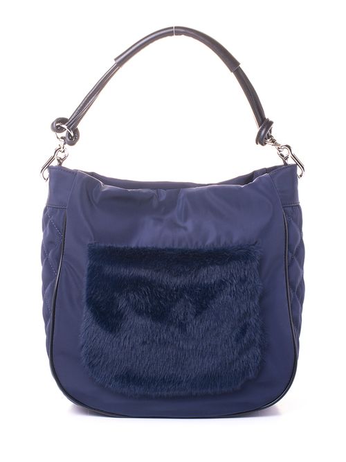 25004/43 Сумка жен., текстиль + иск.мех