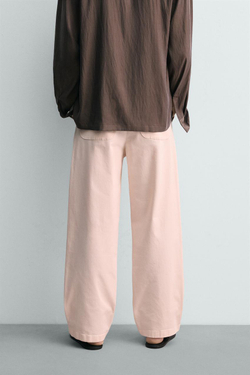 ZARA БРЮКИ ЧИНОС RELAXED FIT, ЦВЕТ РОЗОВОГО ДЕРЕВА
