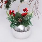 Новогодний шар «Лесное чудо» 8 см, Серебро