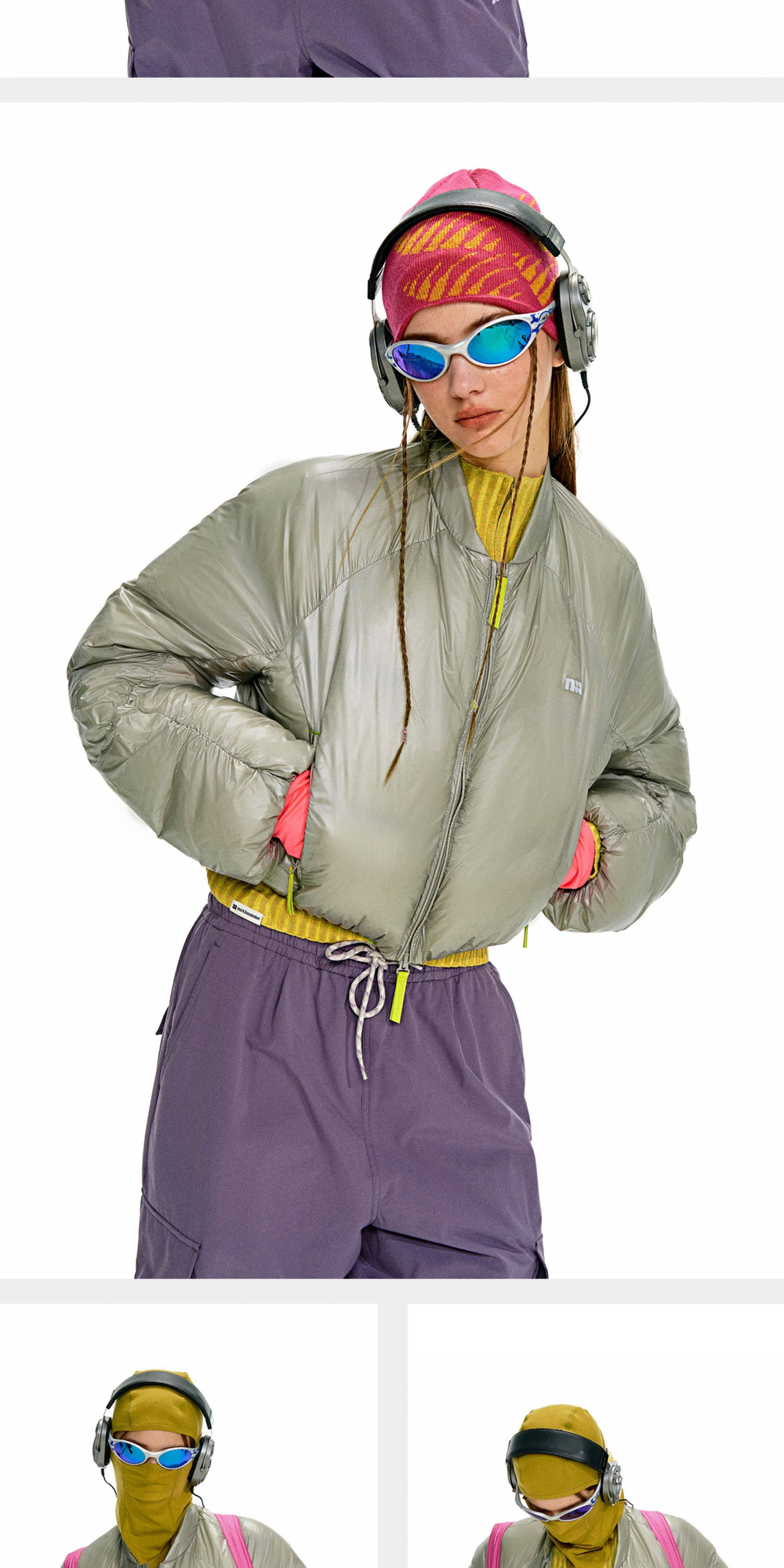 WMNS Куртка Nothomme Monterest 800 Fill Cropped серый