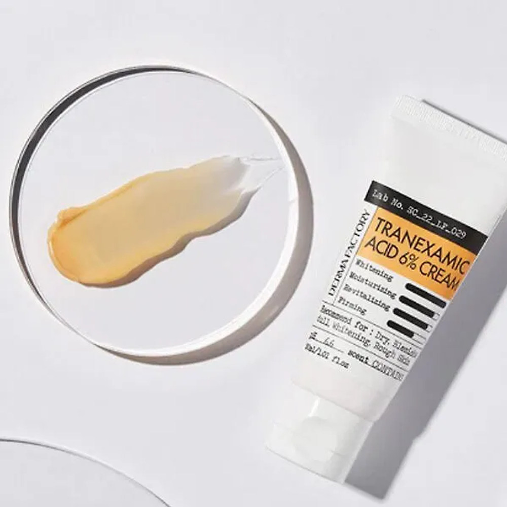 Крем выравнивающий тон с 6% транексамовой кислотой Derma Factory Tranexamic Acid 6% Cream, 30мл