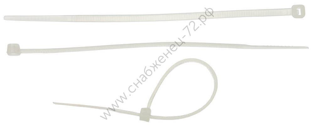 ЗУБР КС-Б2 2.5 x 100 мм, нейлон РА66, кабельные стяжки белые, 50 шт, Профессионал (4-309017-25-100)