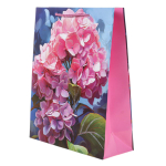 Пакет подарочный "Гортензия" 25*32*11см,глитт,ручки-шнурок,4 диз.микс
