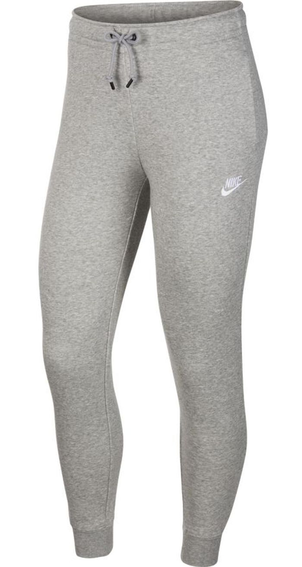 Женские теннисные брюки Nike NSW Essential Pant Regular Fleece W - dk grey heather/white