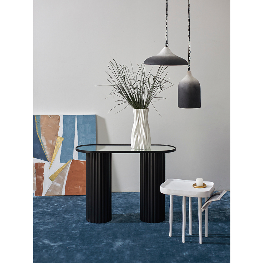 Светильник подвесной sustainable collection, D44х19 см, черный/белый