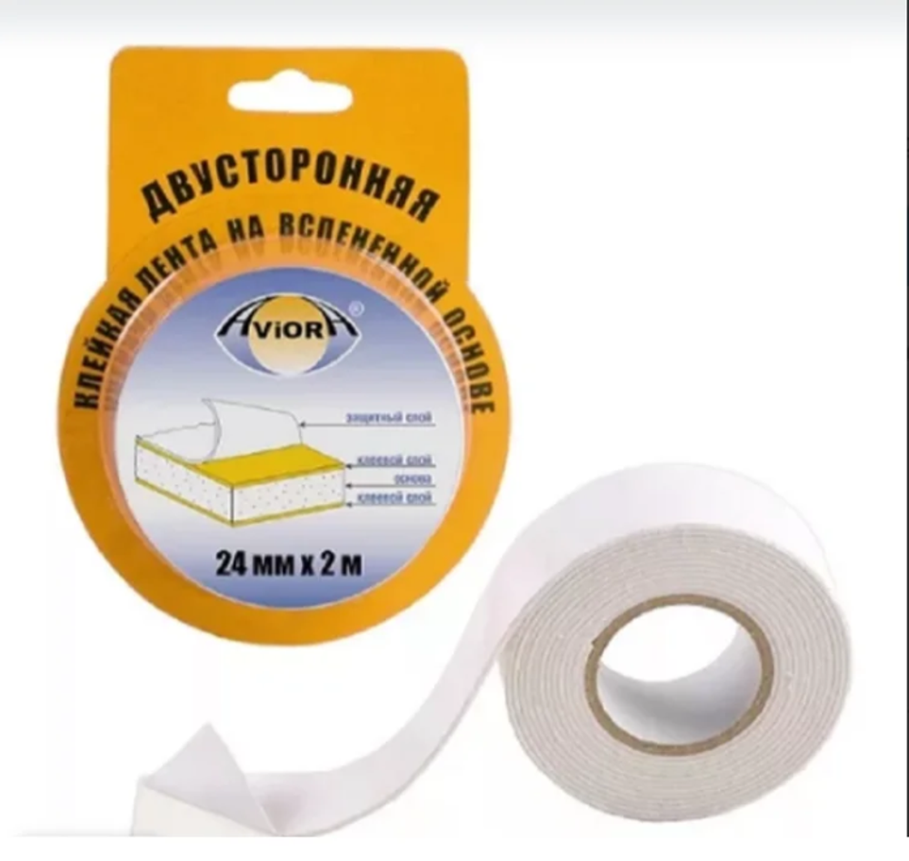 Клейкая лента Двухсторонний скотч на вспененной основе VIOR