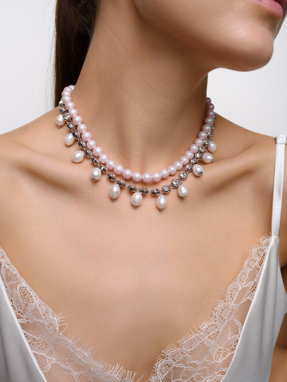 Колье "Rich Pink" Silver