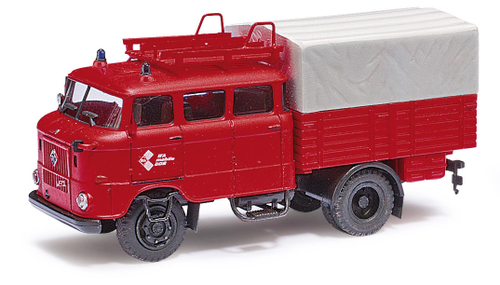 Грузовик IFA W50 BTP, двойная кабина, тент, красный (H0, 1:87)