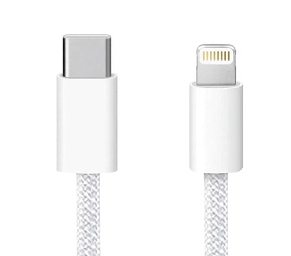 Кабель USB &quot;WALKER&quot; C860, (2 метра), 30W, Type-C-Lightning, поддержка PD, нейлон, белый