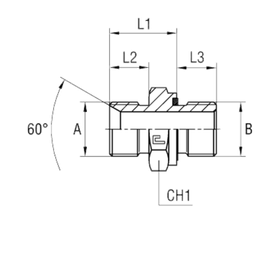 Штуцер FE BSP 1/4" BSP 1/4" нерж.