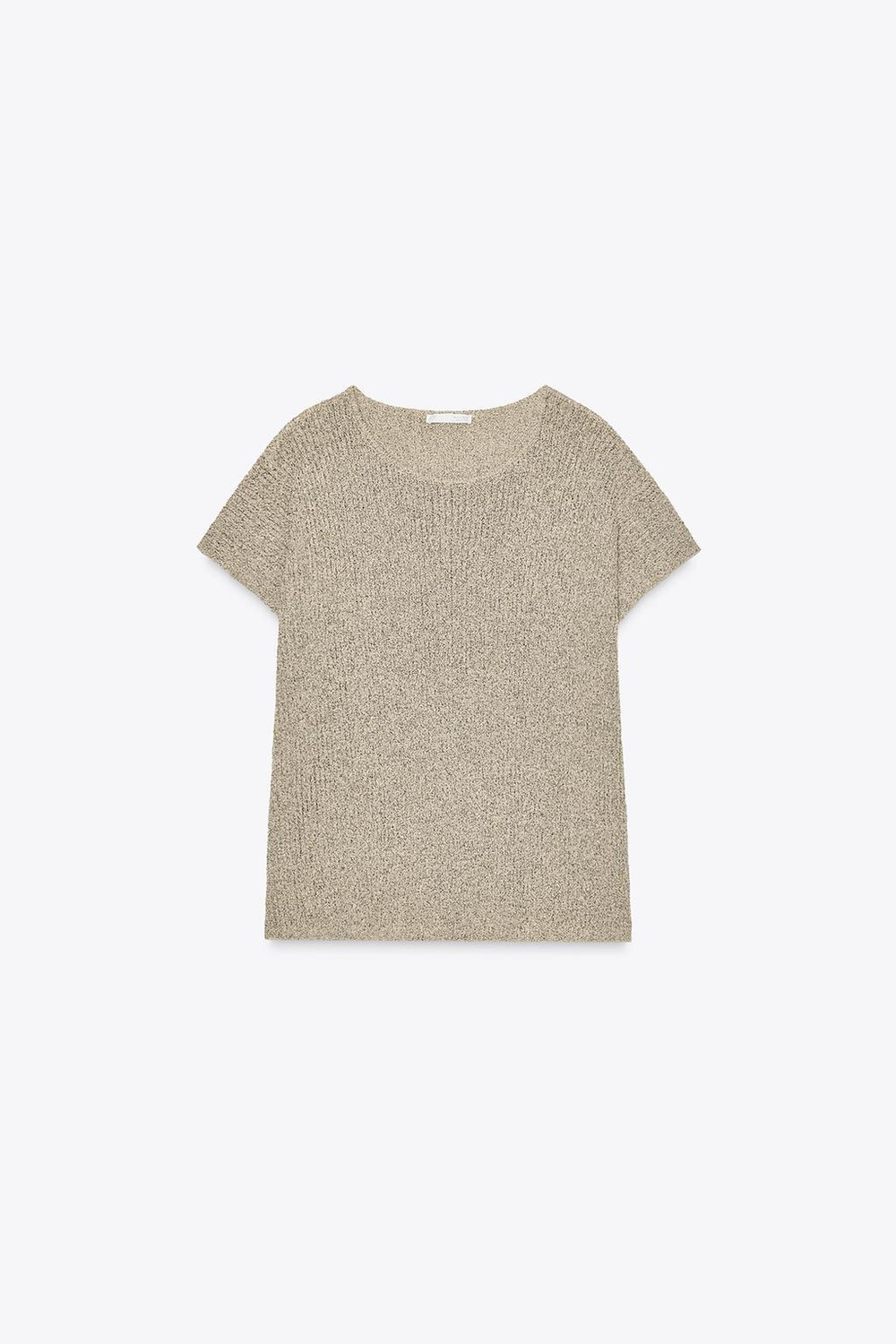 ZARA ТОП С ВЫРЕЗОМ, ПЕСОЧНЫЙ/КОРИЧНЕВЫЙ