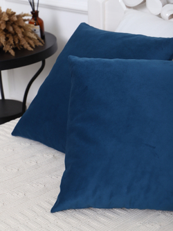 Подушки декоративные 40х40 со съемным чехлом 2шт синие