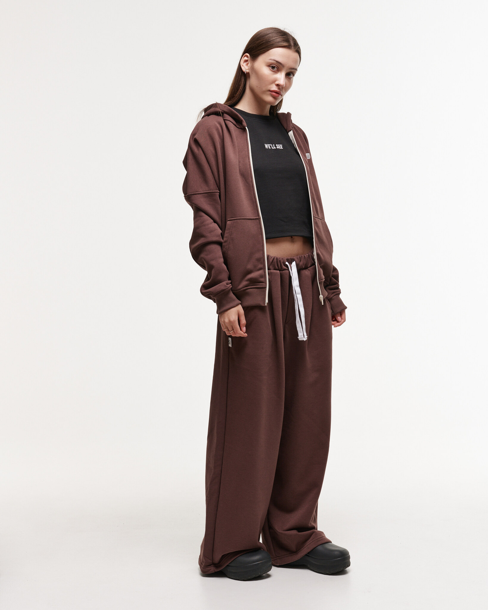 Zip-Up Hoodie LOGO French Roast