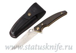 Нож Чебуркова Ворон "Golden Raven" Дамаск Карбон Лимитированныйфотография - 10