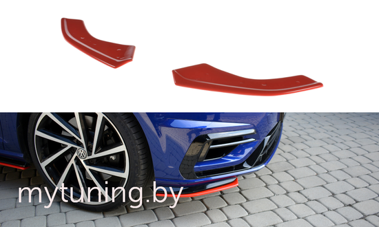 Сплиттеры бампера переднего боковые для VOLKSWAGEN Golf VIII R / R-Line рестайлинг (17-20)