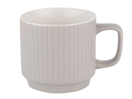 Кружка фарфоровая "Рельеф" 300мл (молочный)