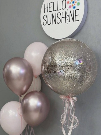 Набор шаров пудровый №74