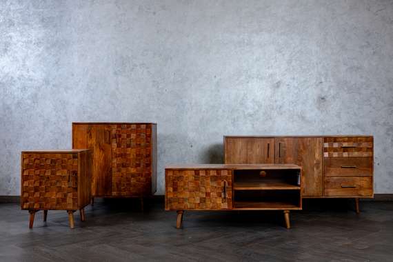 Тумба Brick из дерева манго, 145х75 см