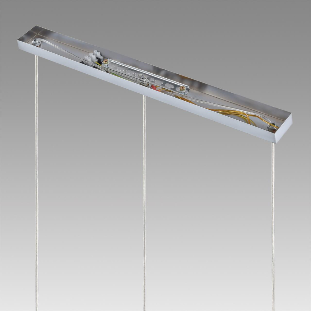 8102/3A COMFI LN26 408 хром/прозрачный металл/металл Подвес Е14 3*40W 220V ISHA