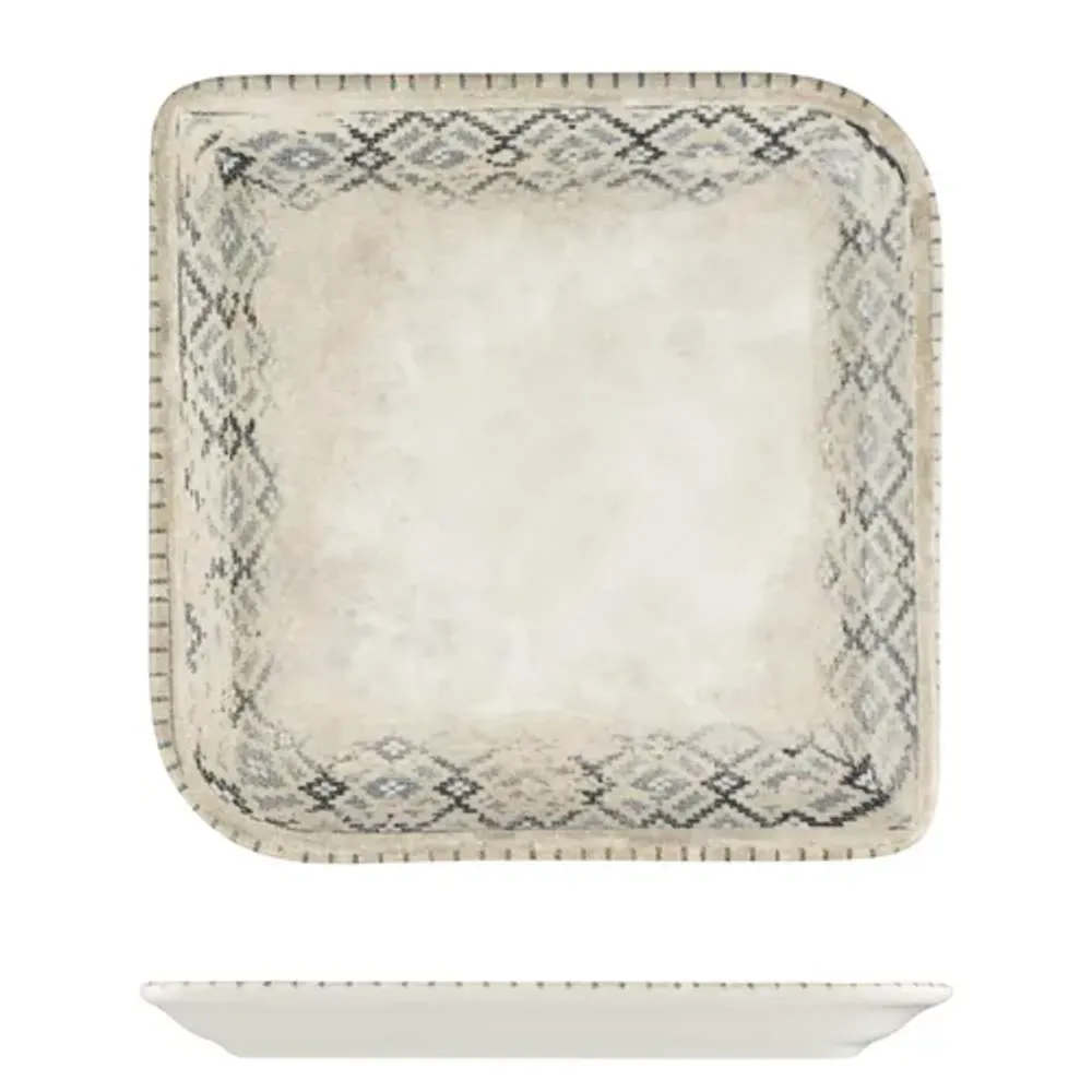 Тарелка квадратная 22*22 см h1,9 см Rug By Bone Innovation [bb] [6]