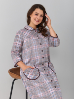 Халат Х-138/коричнево-розоваяклетка-к